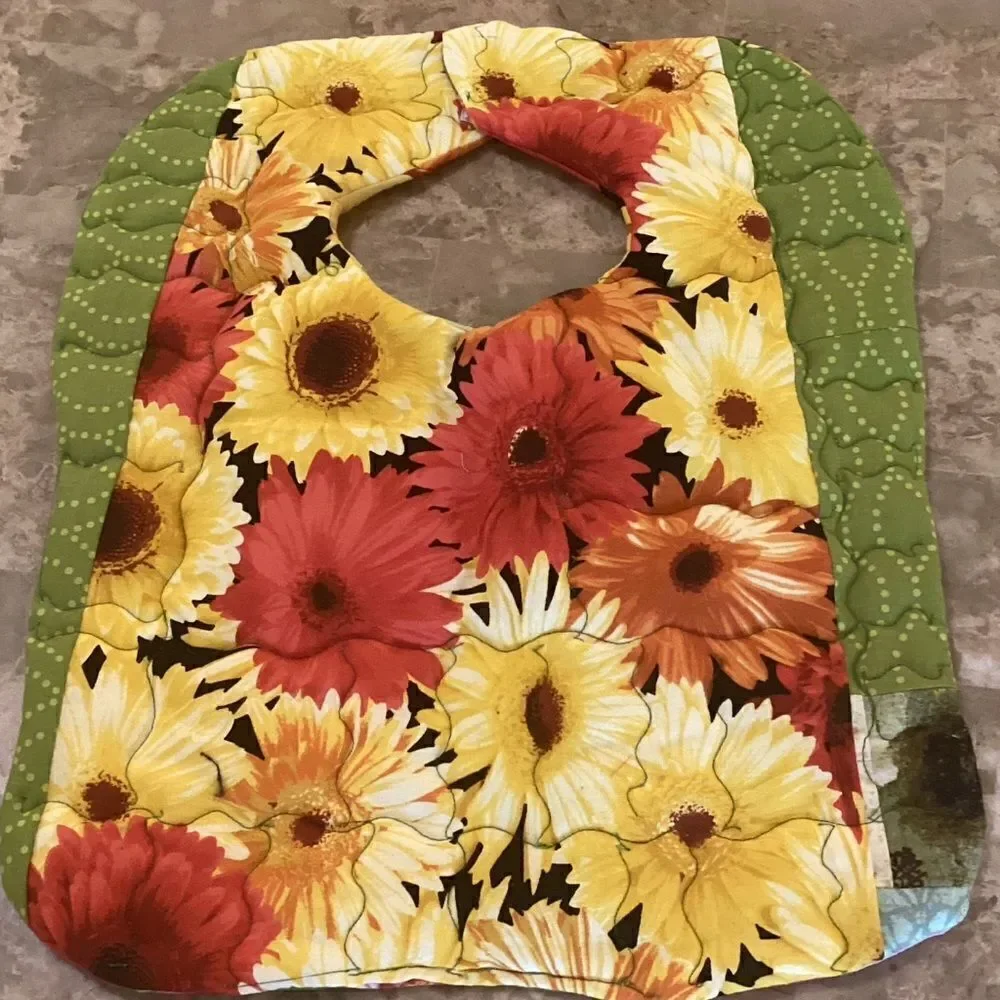 NWOT. Hand Crafted Quilted Reversible Baby Bib. $12 ea. or 3/$25